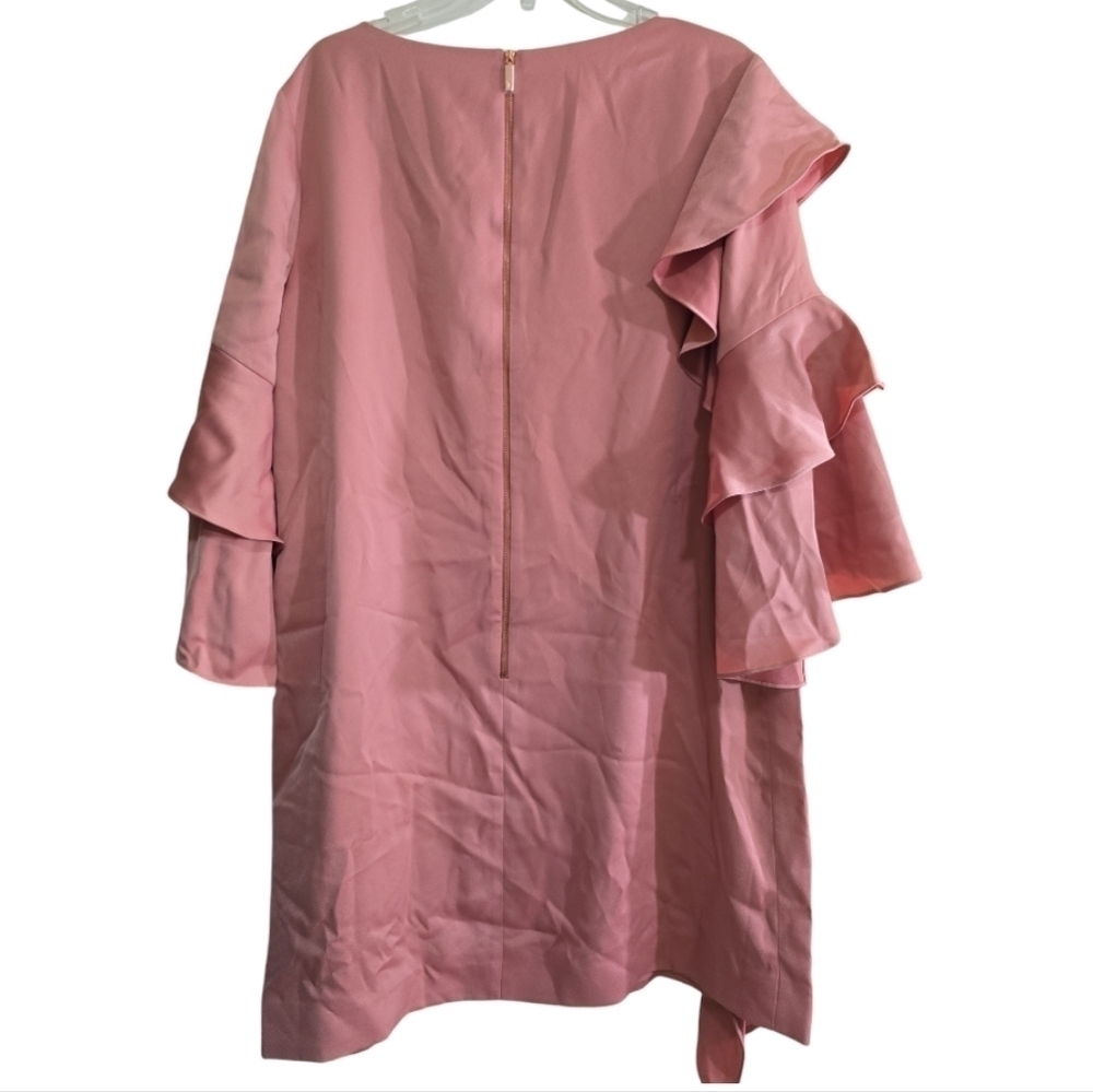 NWT Ted Baker London Eicio Layered Ruffle Frill Detail Mini Dress US 12 Pink - Picture 7 of 13